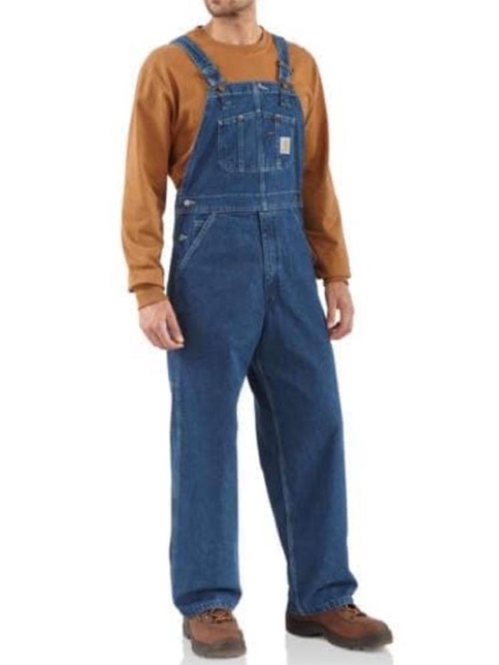 Carhartt Denim Overalls Vintage Blue Workwear Cotton Men’s Size 42x30